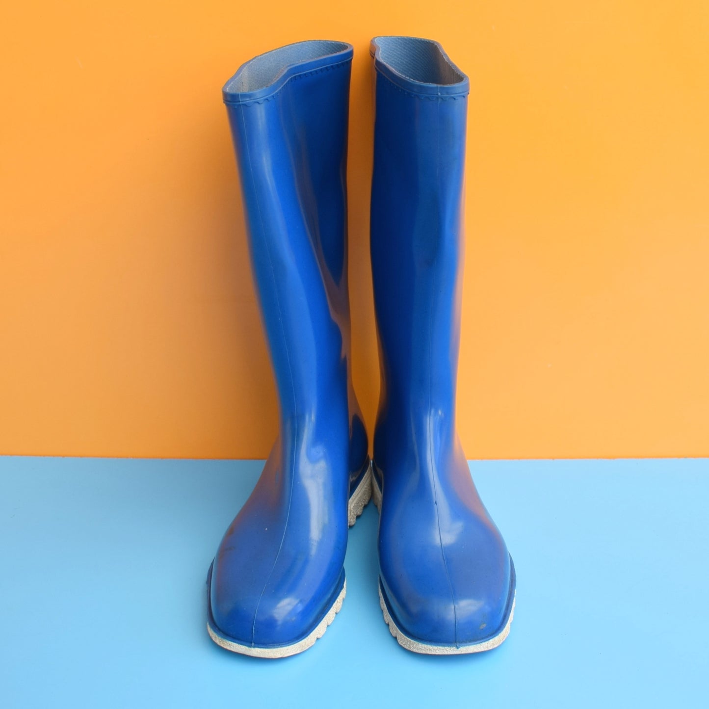 Vintage 1970s Dunlop Welly Boots - Blue 4