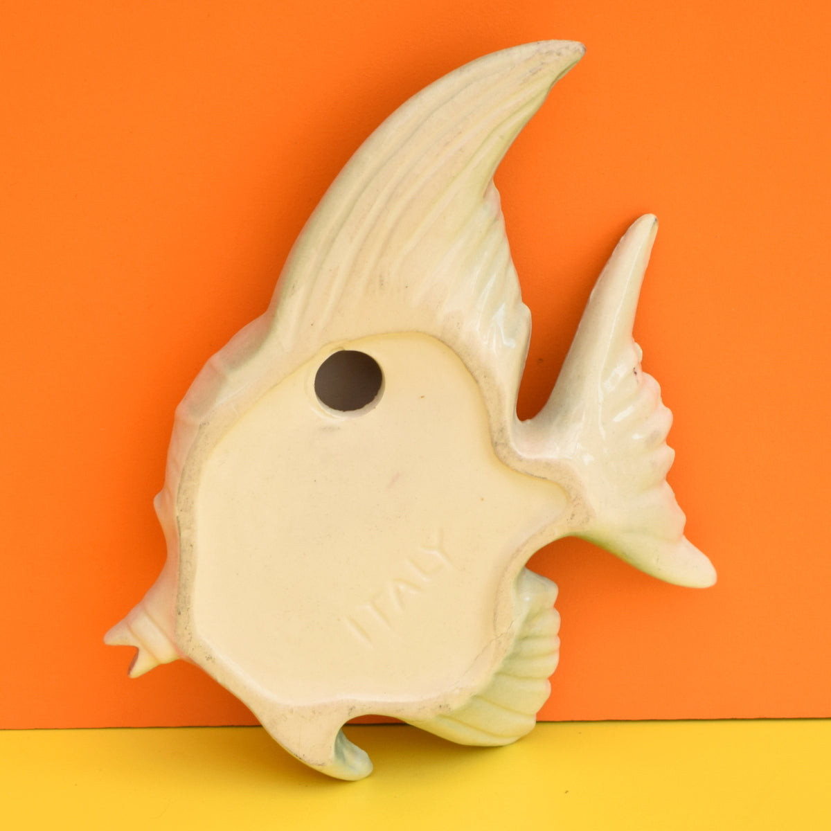Vintage 1950s Kitsch Ceramic Fish Wall Decoration - Italy