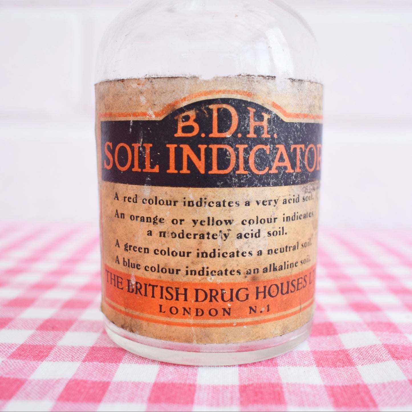 Vintage Glass Jars - Soil Indicator, Acid & Milk Bottle