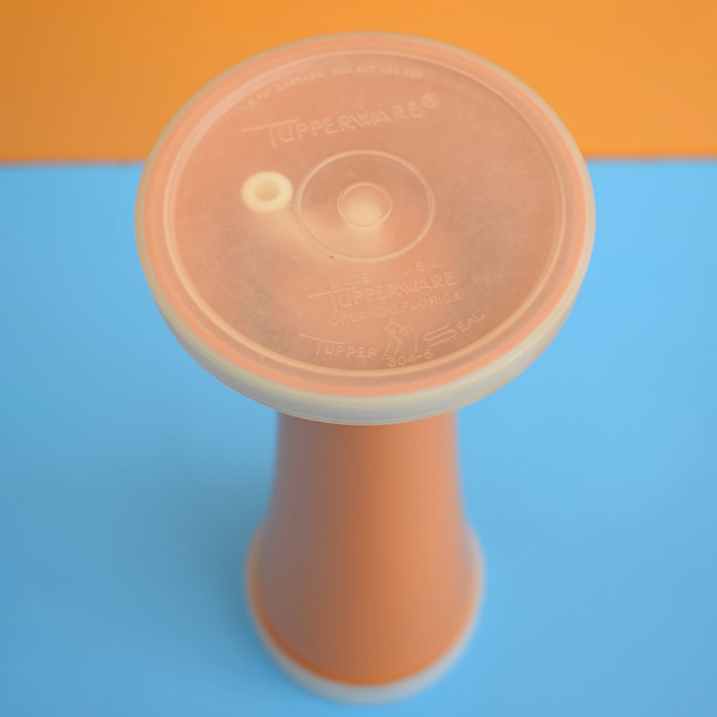 Vintage 1970s Tupperware Herb Grinder - Orange