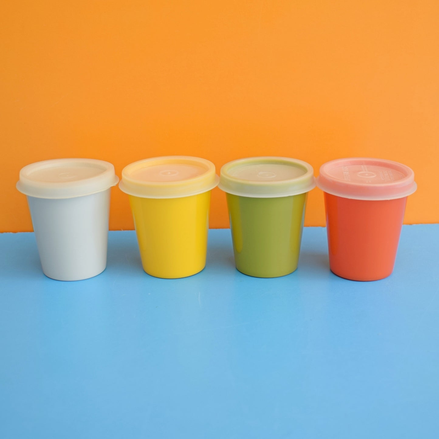 Vintage 1970s Tupperware Pots x4 / Egg Cups