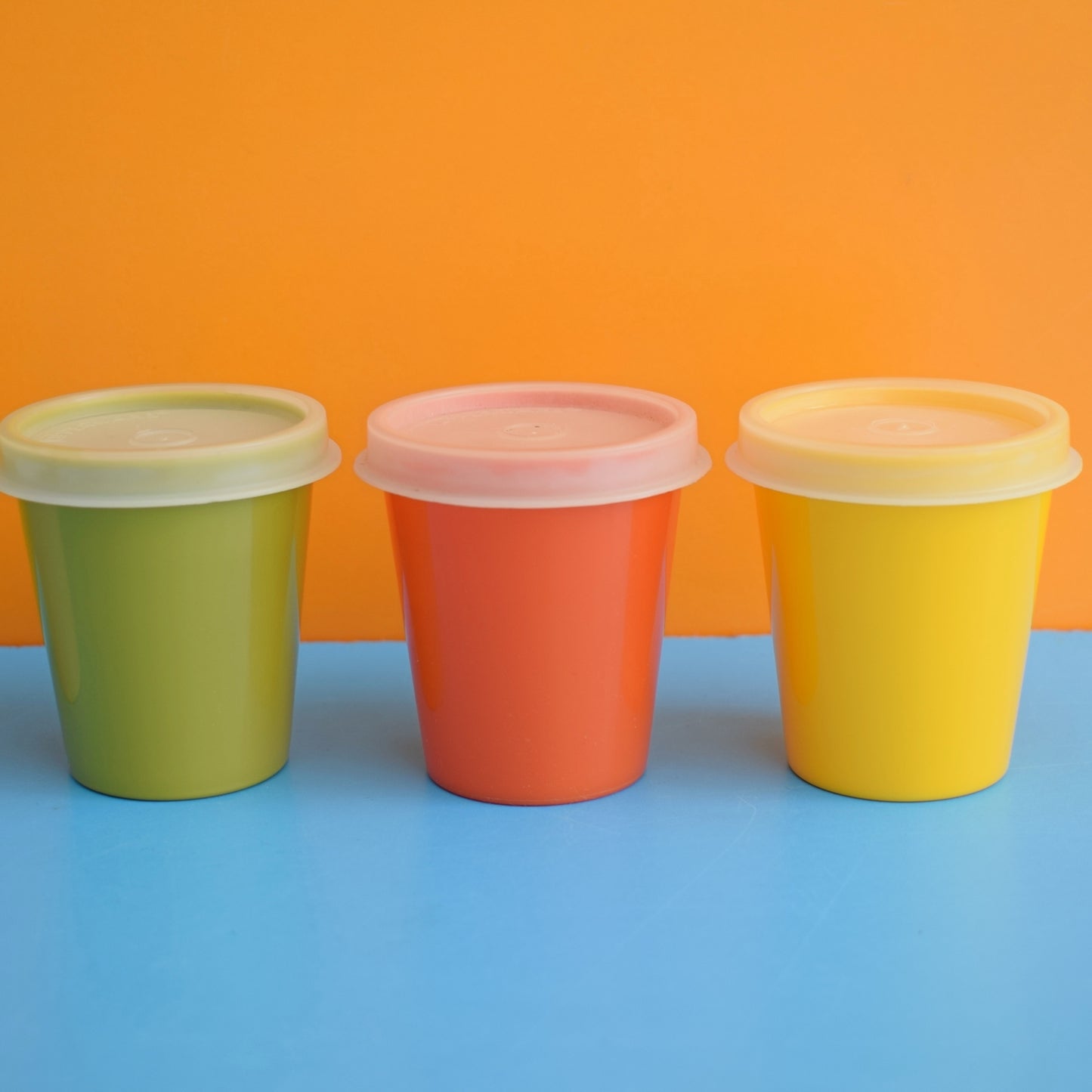Vintage 1970s Tupperware Pots x4 / Egg Cups