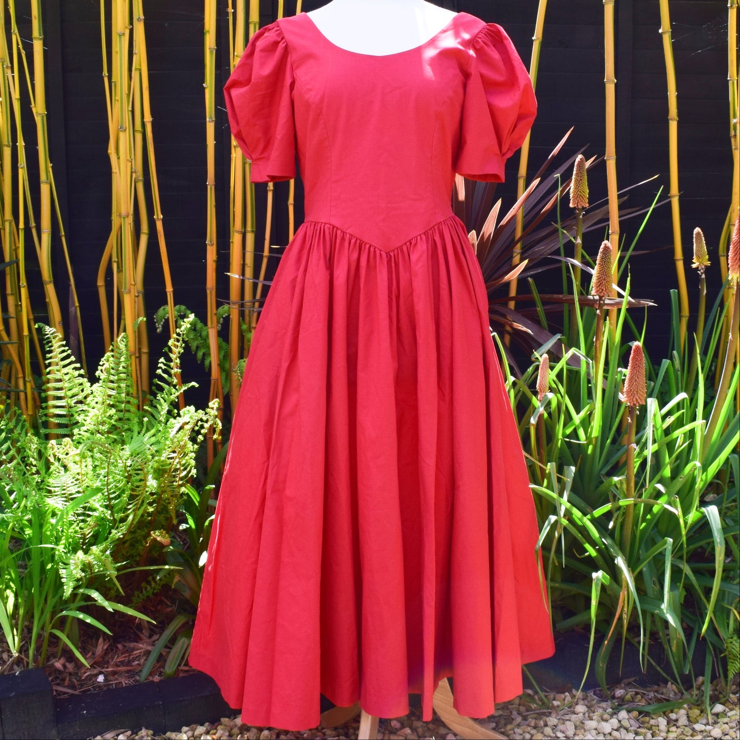 Vintage 1980s Laura Ashley Dress - Red