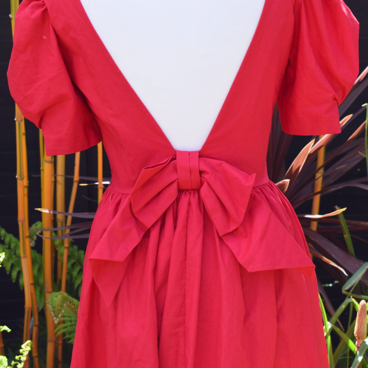 Vintage 1980s Laura Ashley Dress - Red - Size 12