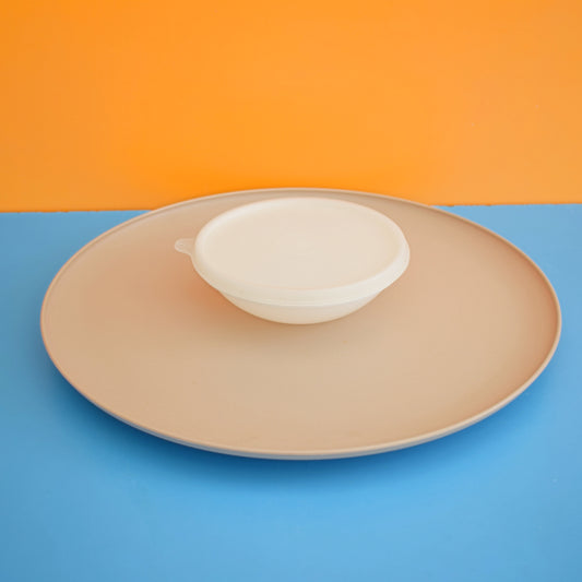 Vintage 1970s Tupperware Nibbles Tray- Beige