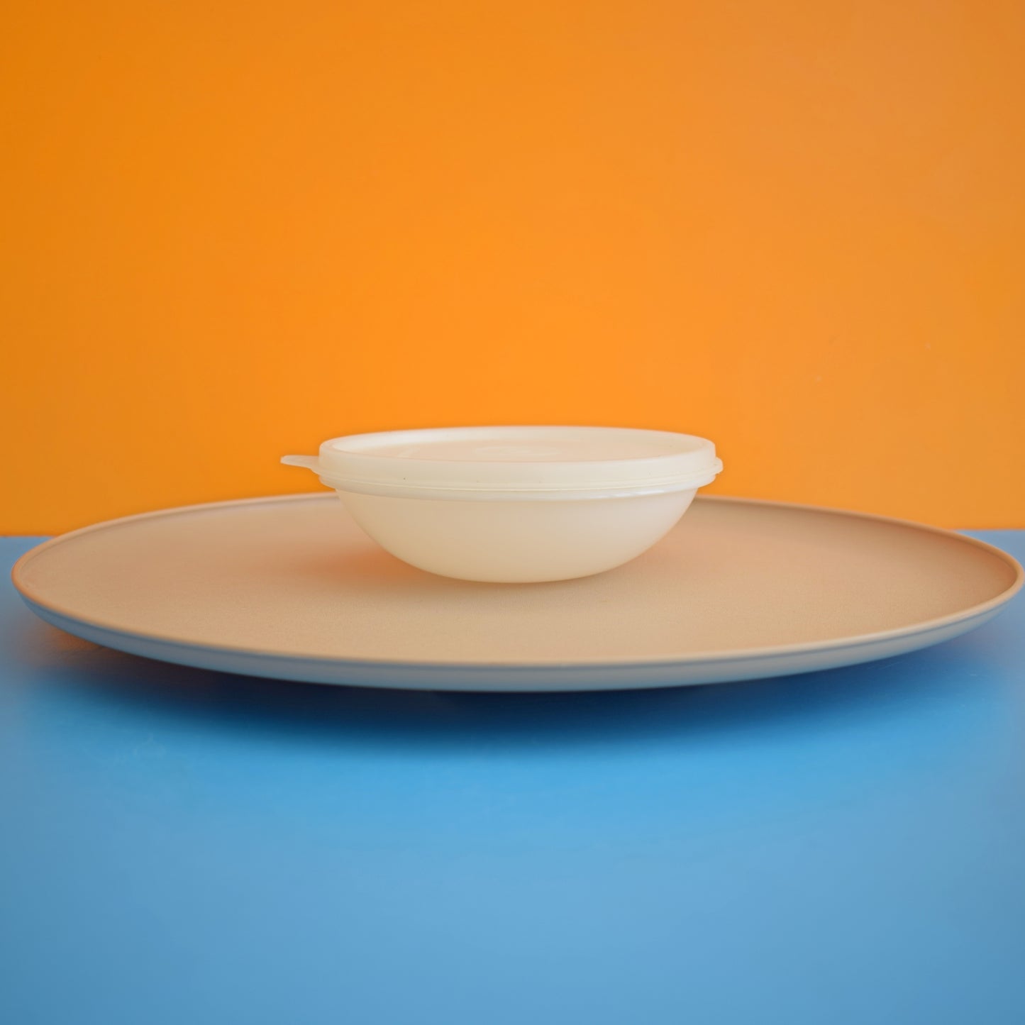 Vintage 1970s Tupperware Nibbles Tray- Beige