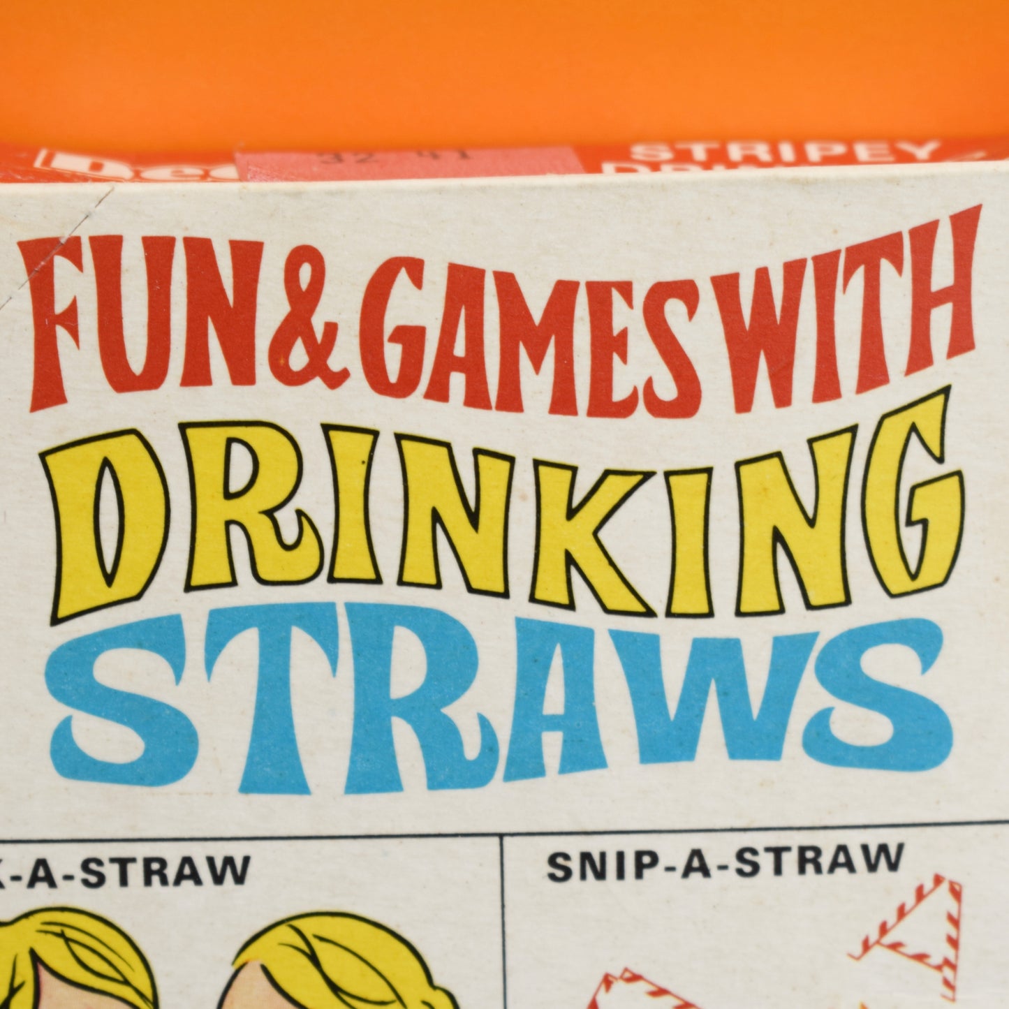 Vintage 1960s Paper Drinking Straws- Boxed