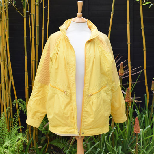 Vintage 1980s Ski Jacket - Yellow Size 12