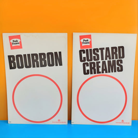 Vintage 1980s Larger Shop Advertising Biscuit Signs by Vintage