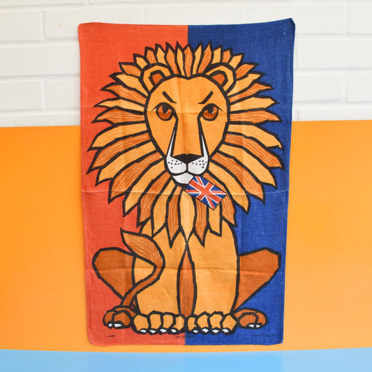 Vintage 1970s Cotton Tea Towel - Lions Eggs by Pineapple Retro