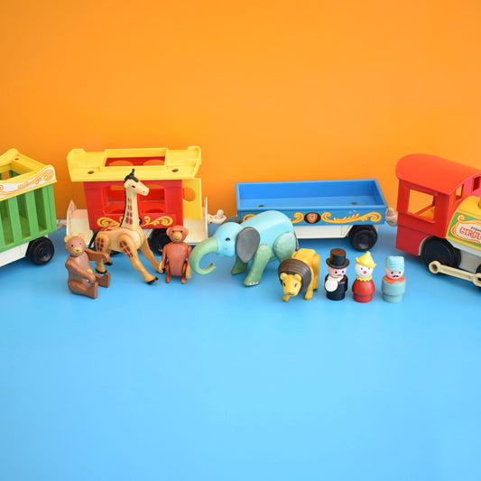 Vintage 1970s Fisher Price - Circus Train & Animals by Pineapple Retro