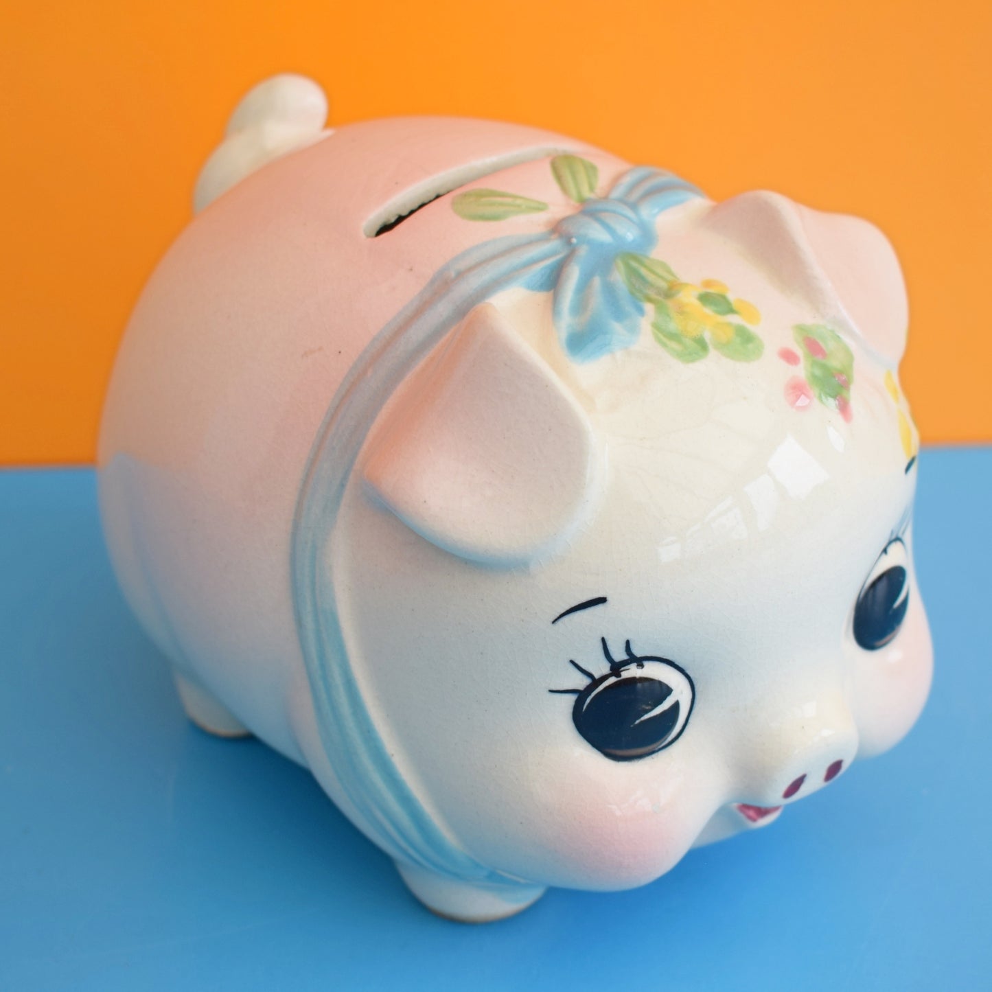 Vintage 1960s Kitsch Piggy Bank - Japanese