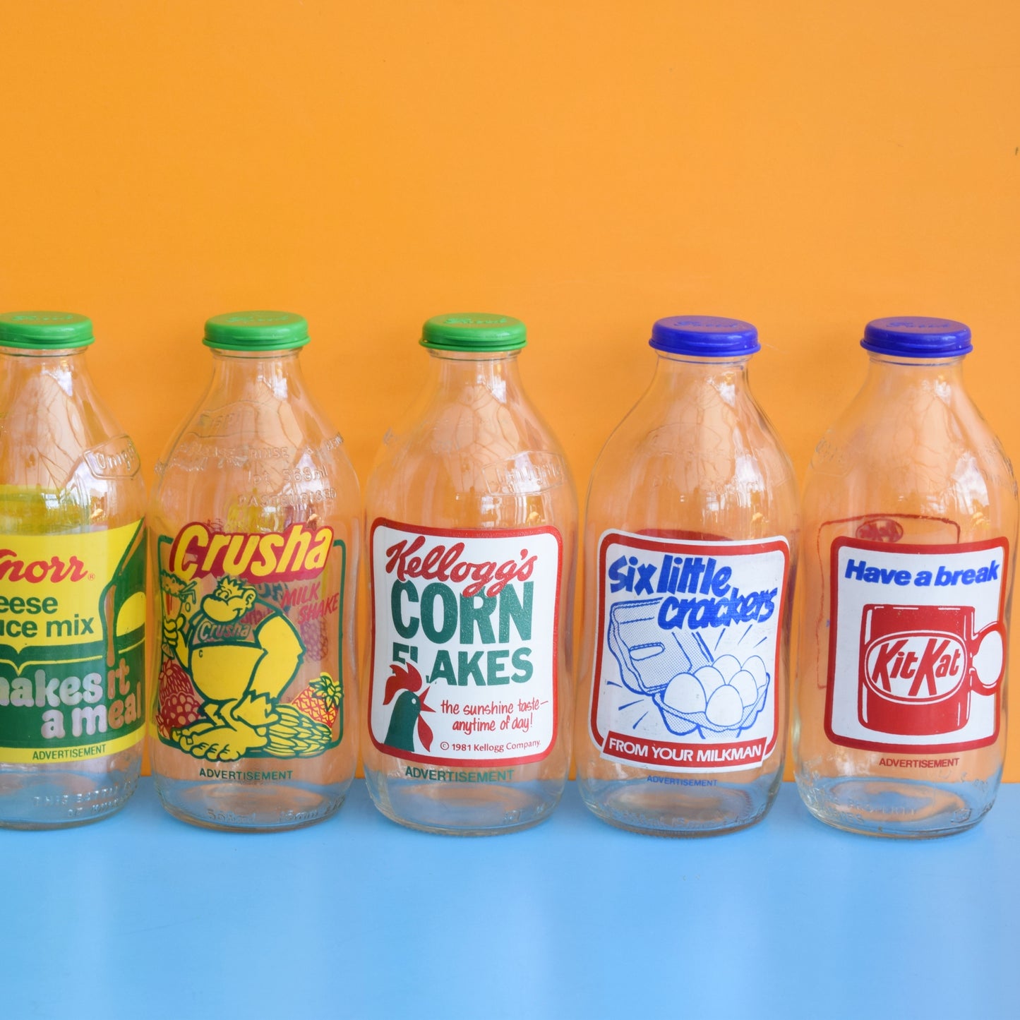 Vintage 1980s Glass Milk Bottles - Reusable