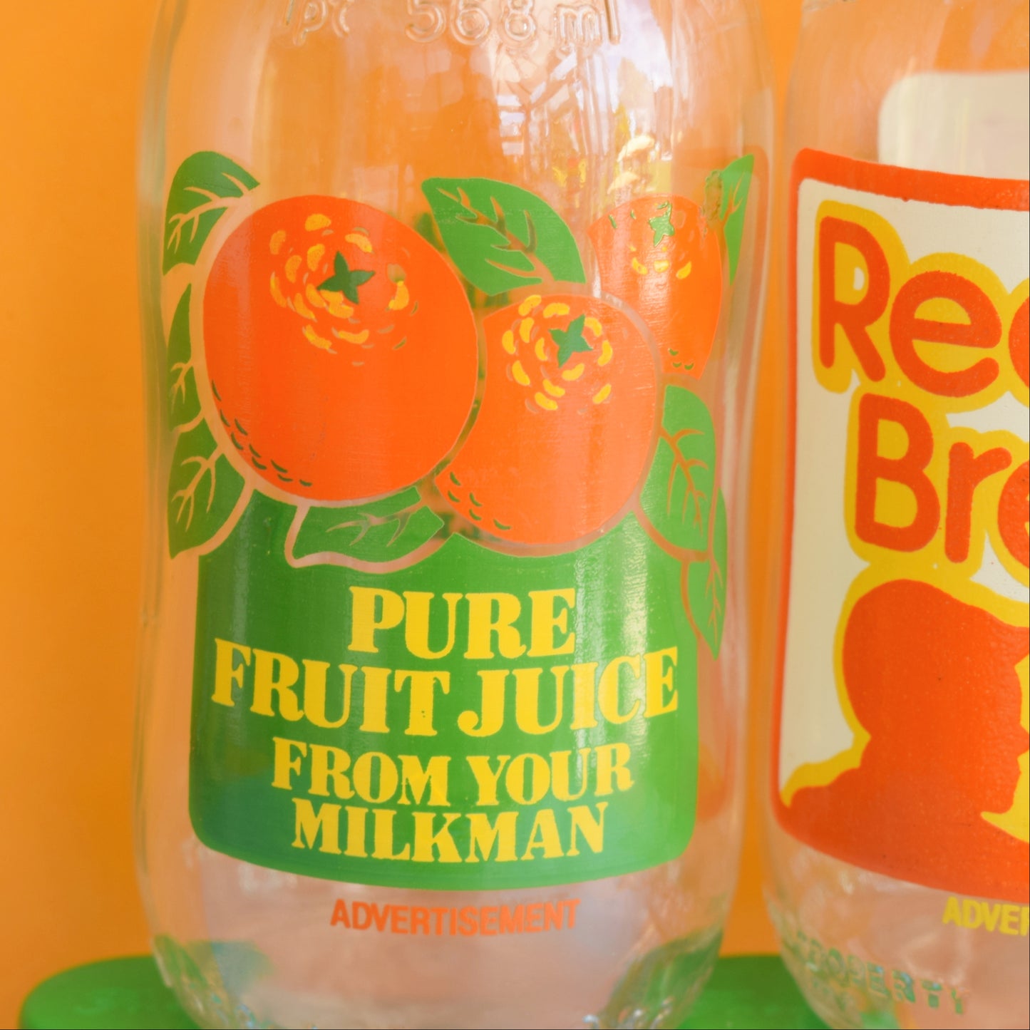 Vintage 1980s Glass Milk Bottles - Reusable