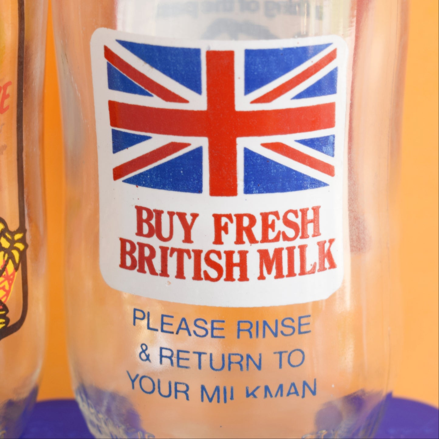 Vintage 1980s Glass Milk Bottles - Reusable