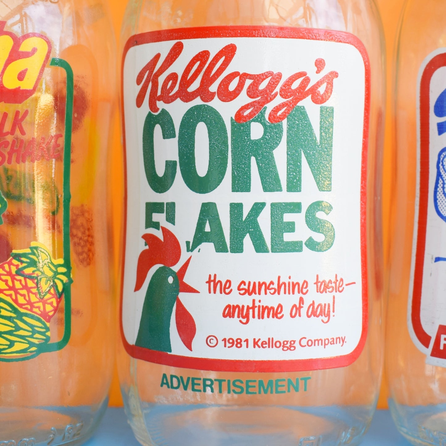 Vintage 1980s Glass Milk Bottles - Reusable