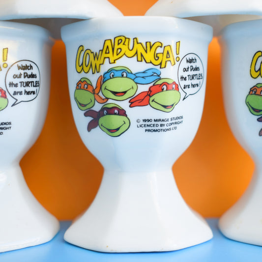 Vintage 1990s Egg Cups - Ninja Turtles