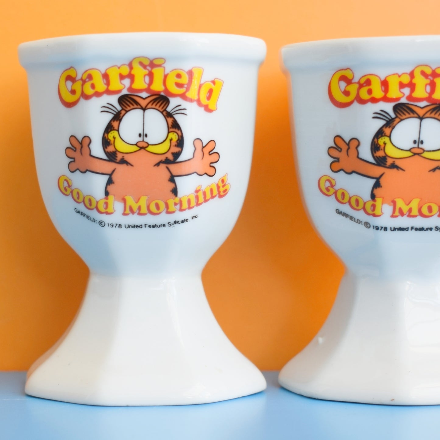 Vintage 1970s Egg Cups - Garfield by Vintage