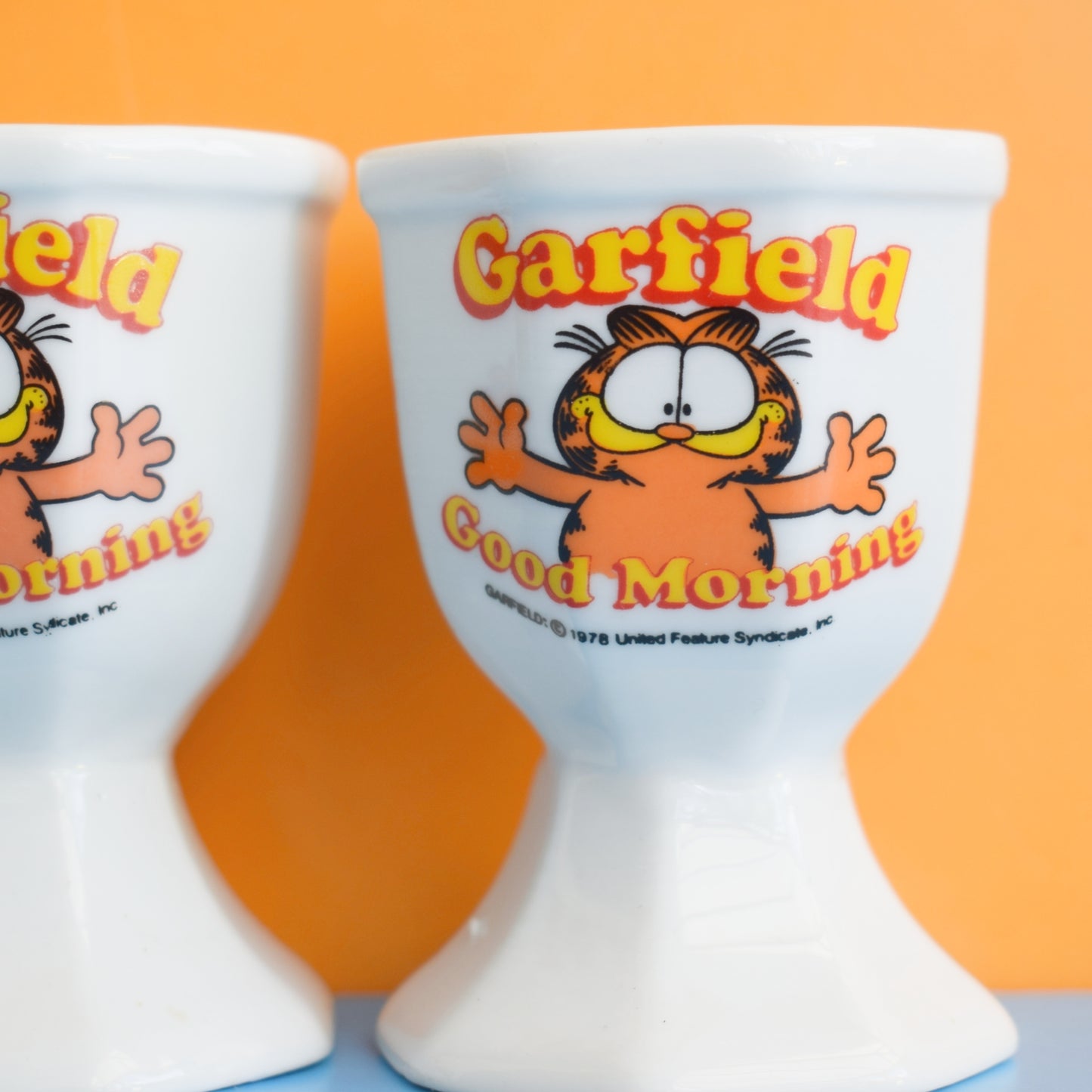 Vintage 1970s Egg Cups - Garfield by Vintage