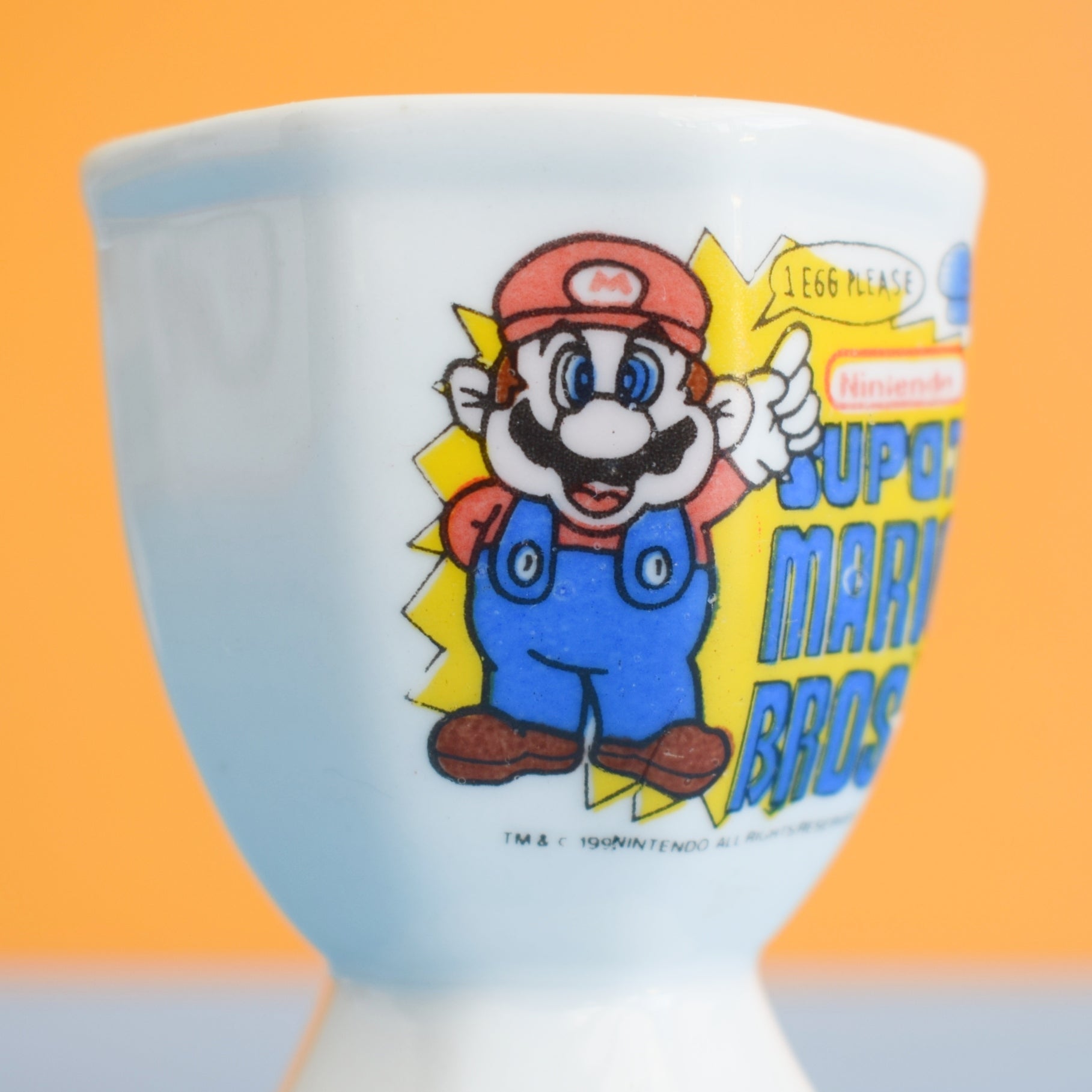 Vintage 1990s Egg Cup - Mario Brothers by Vintage
