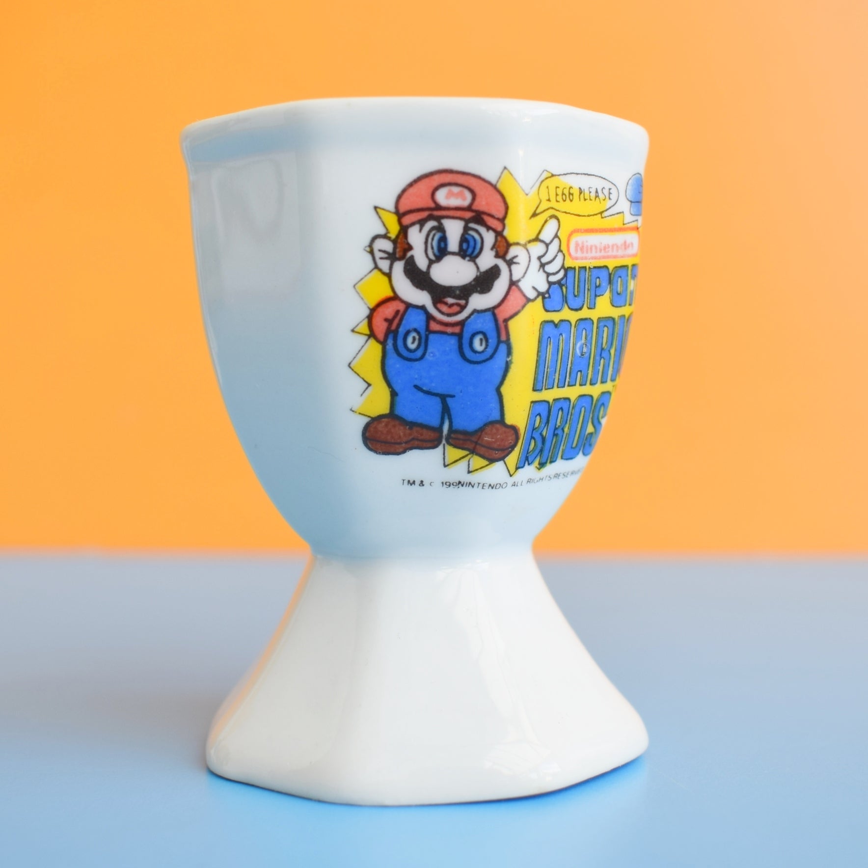 Vintage 1990s Egg Cup - Mario Brothers by Vintage