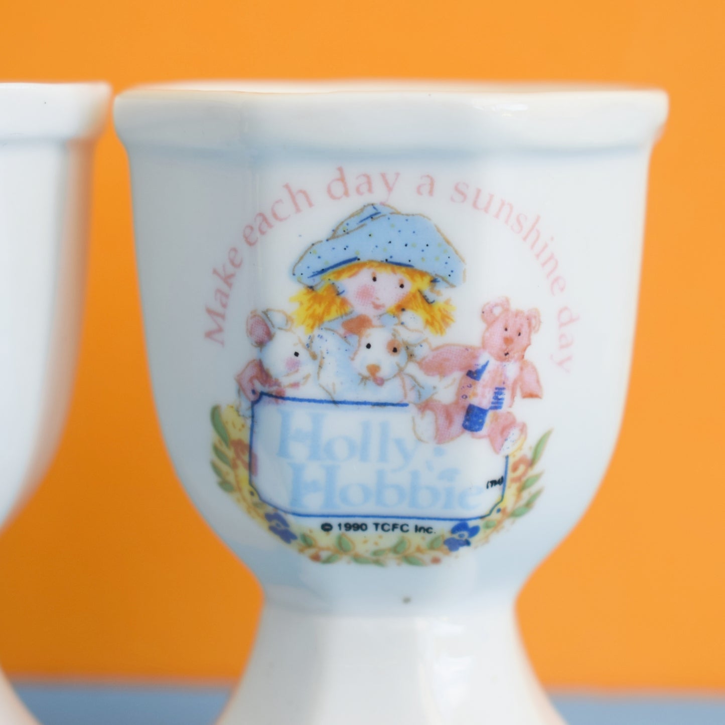 Vintage 1990s Egg Cups - Holly Hobbie by Vintage