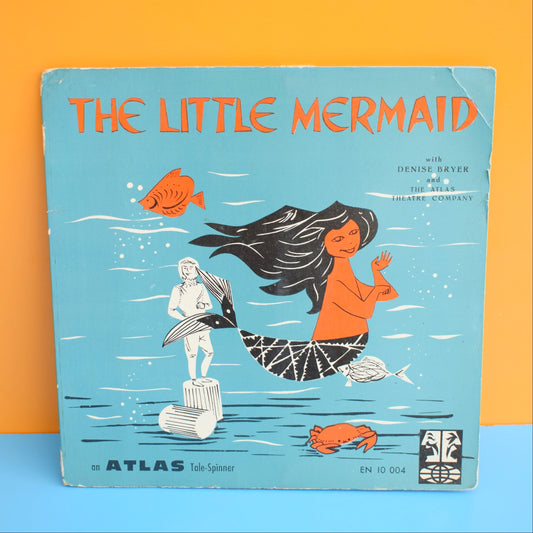 Vintage 1960s Vinyl Record/ Book - The Little Mermaid