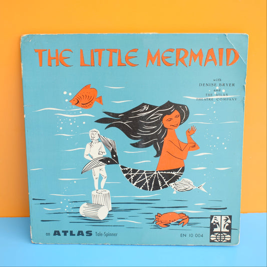 Vintage 1960s Vinyl Record/ Book - The Little Mermaid by Vintage