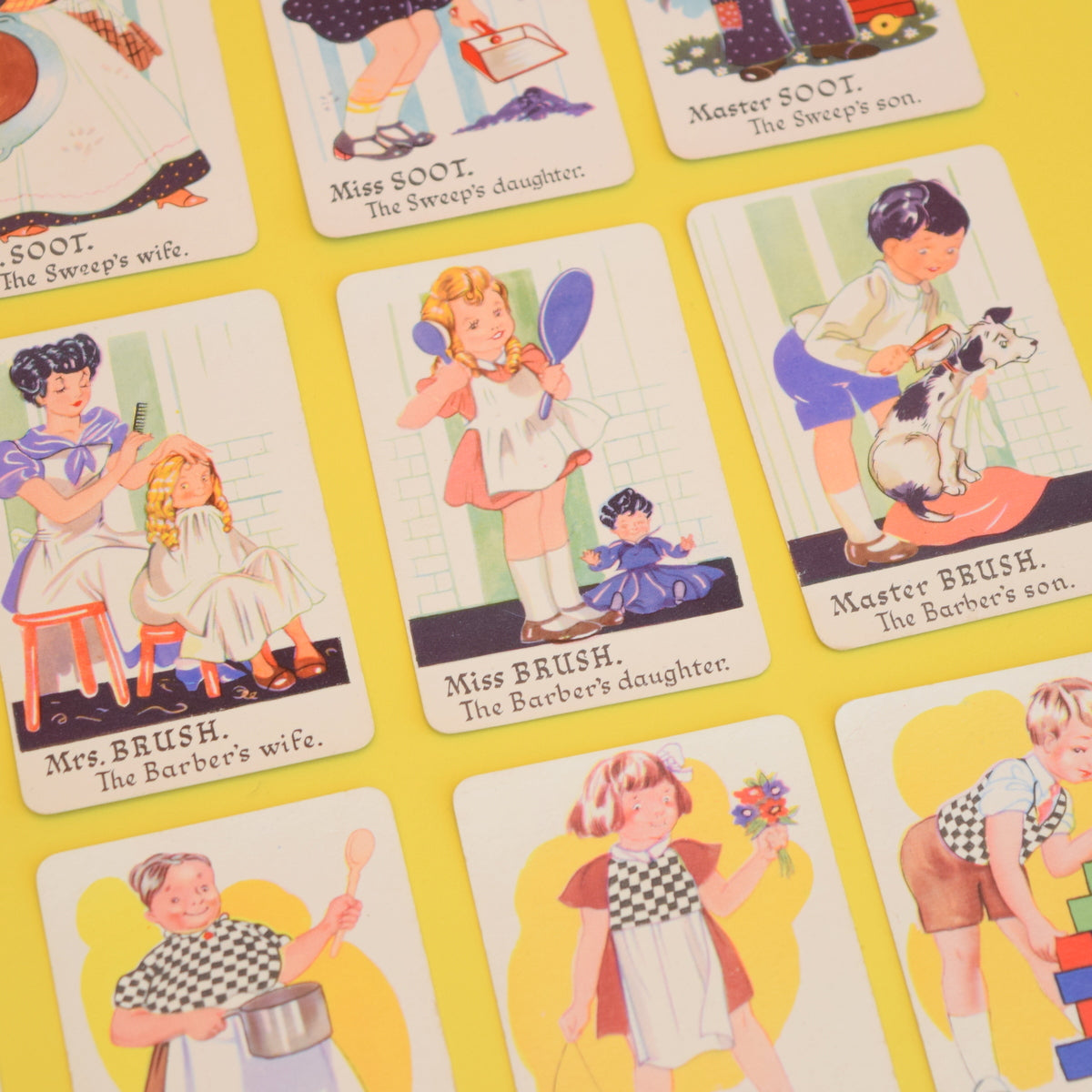 Vintage 1950s Happy Families Card Game - Fantastic Images - Ideal For Framing