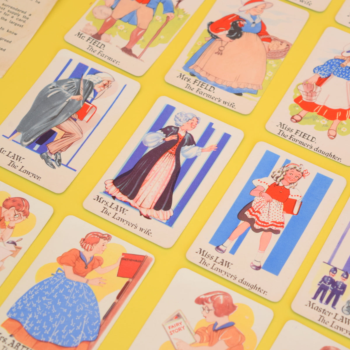Vintage 1950s Happy Families Card Game - Fantastic Images - Ideal For Framing