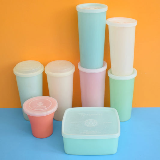 Vintage 1960s Plastic Tupperware / StayFresh - Pastel Shades