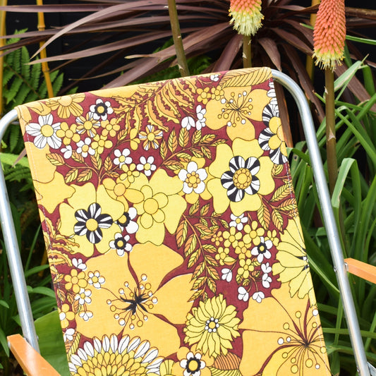 Vintage 1960s Garden Chair -Flower - Yellow by Vintage