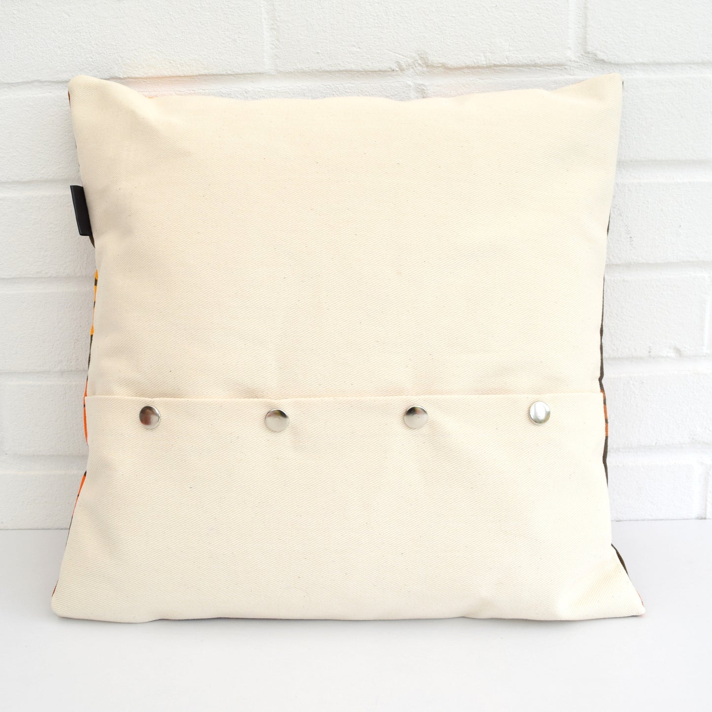 Vintage 1960s Cushion & Pad - Genia Sapper Heidi Flower Power, Orange back