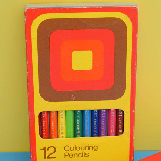 Vintage 1970s Italian Pencils / Colgate Pencil Box by Pineapple Retro