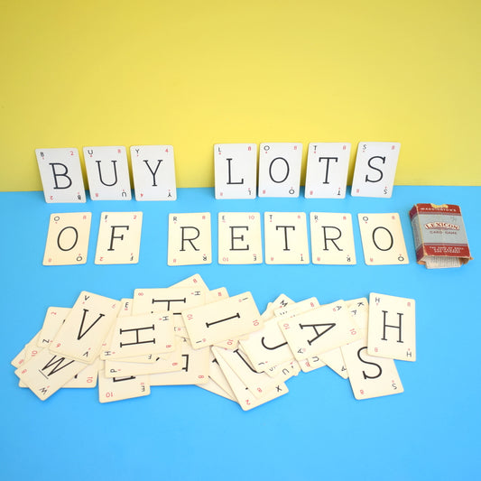 Vintage 1950s Card Game - Lexicon - Anagrams - Craft