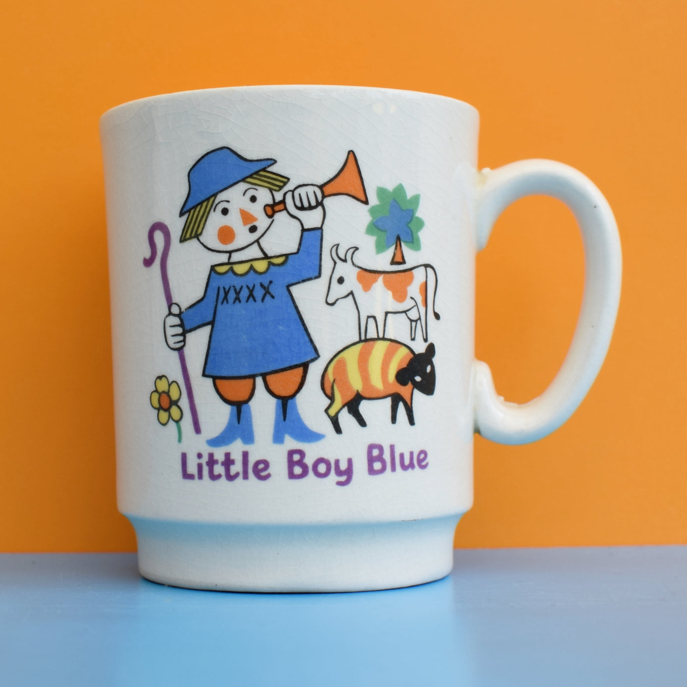 Vintage 1960s Childs Ceramic Mug - Little Boy Blue