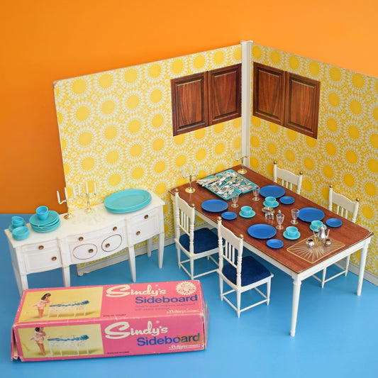 Vintage 1970s Sindy Doll Dining Room Pieces by Pineapple Retro