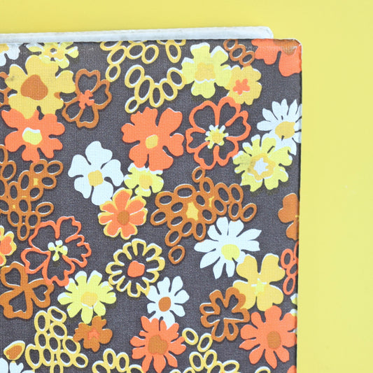 Vintage 1960s Flower Power Photo Album- Wedding, Birthday, Baby - Orange & Brown by Pineapple Retro