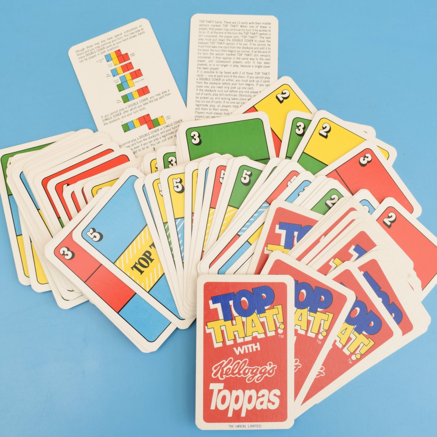 Vintage 1980s Card Game - Top That! Kelloggs Toppas