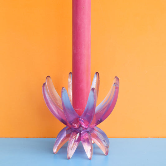 Vintage 1960s Plastic Spike Candle Holder - Purple by Pineapple Retro