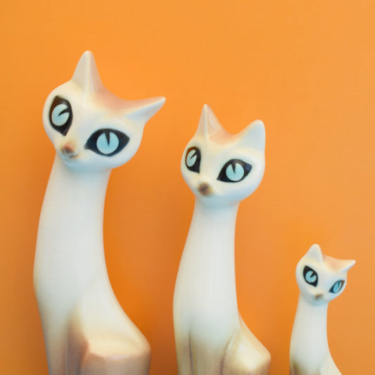 Vintage 1950s Ceramic Cats - Hornsea - Marion Campbell by Pineapple Retro