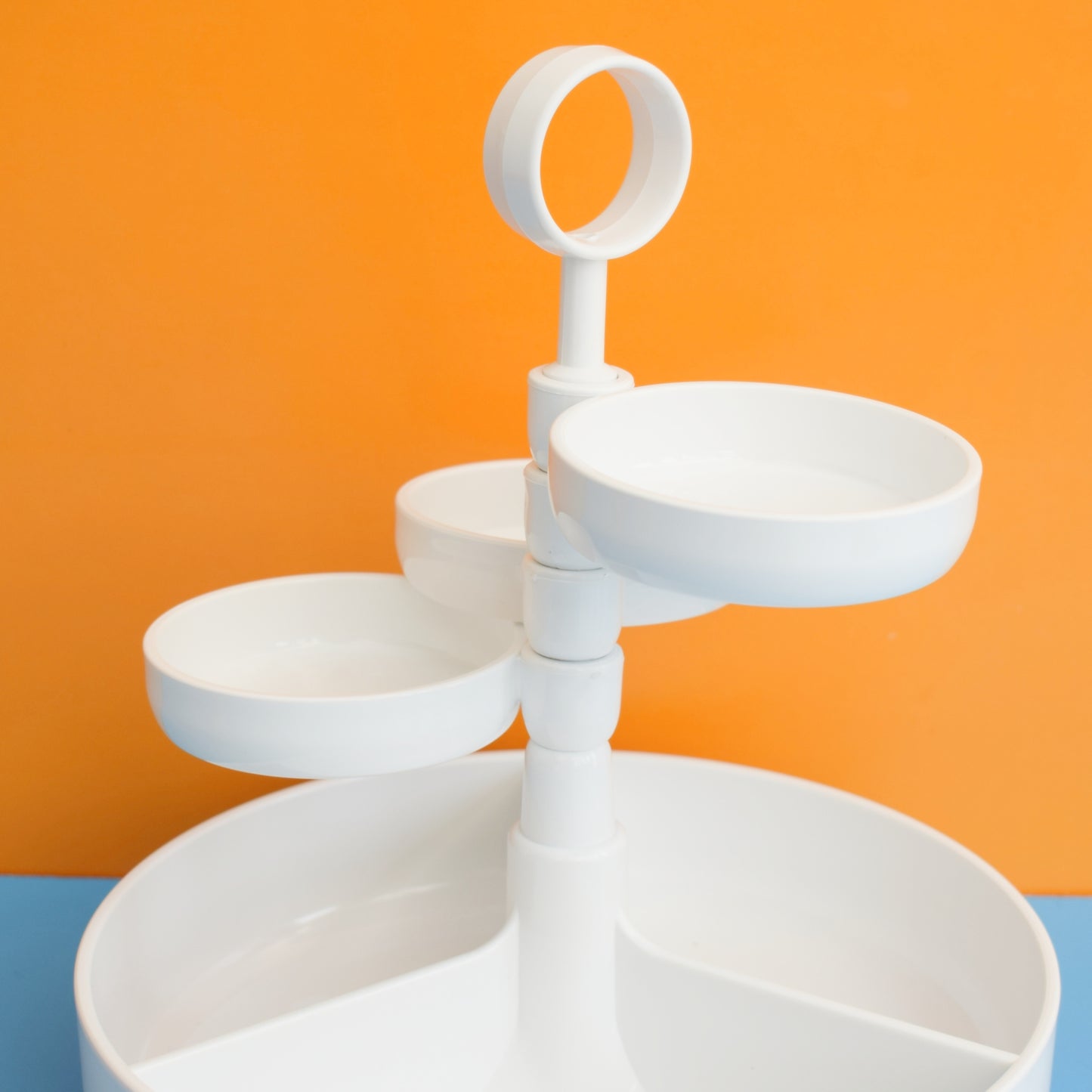 Vintage 1970s Plastic Party Snack Set - White by Vintage