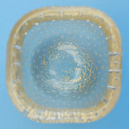 Vintage 1950s Italian Tiny Bubble Bowl - Gold Inclusions by Pineapple Retro