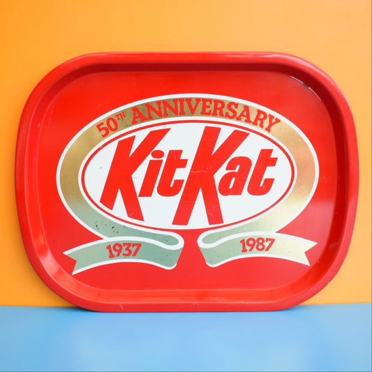 Vintage 1980s Kit Kat Metal Tray - Advertising by Vintage