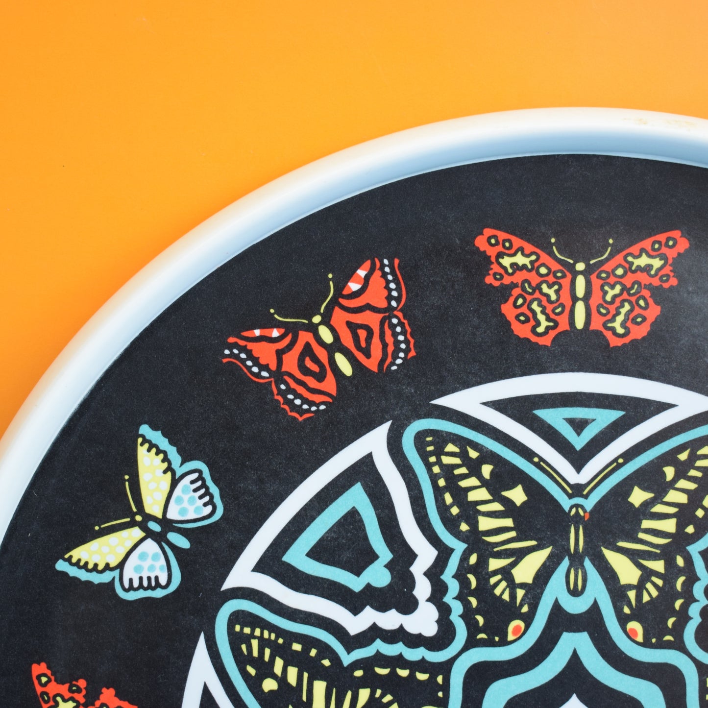 Vintage 1970s Melamine Butterfly Tray