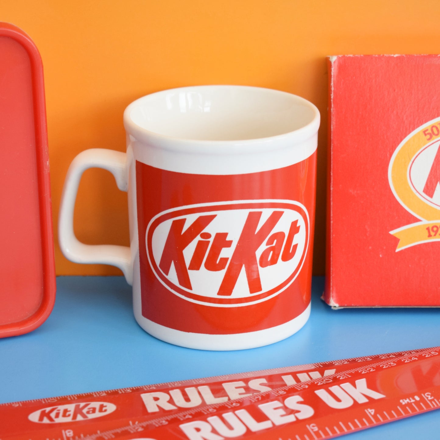 Vintage 1980s Ruler -Plastic KitKat by Pineapple Retro