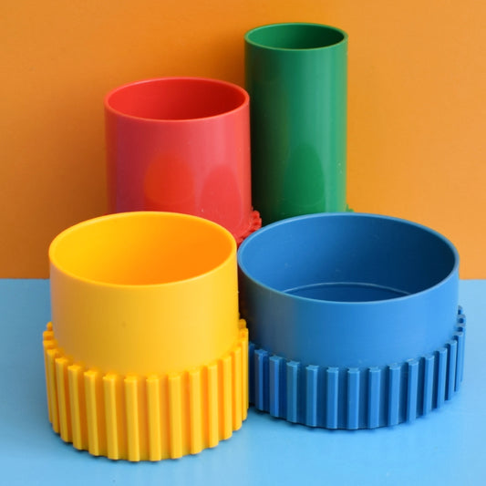 Vintage 1980s Plastic Desk Tidy / Organiser - Geometrix by Vintage