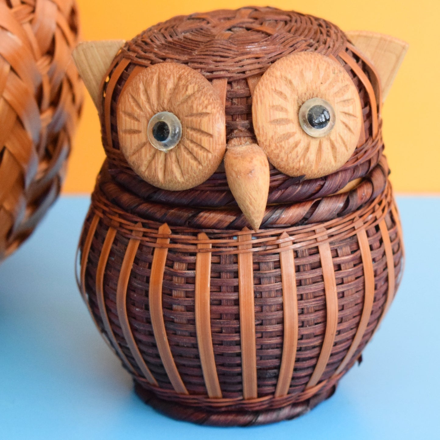 Vintage 1970s Kitsch Owl Shaped Containers