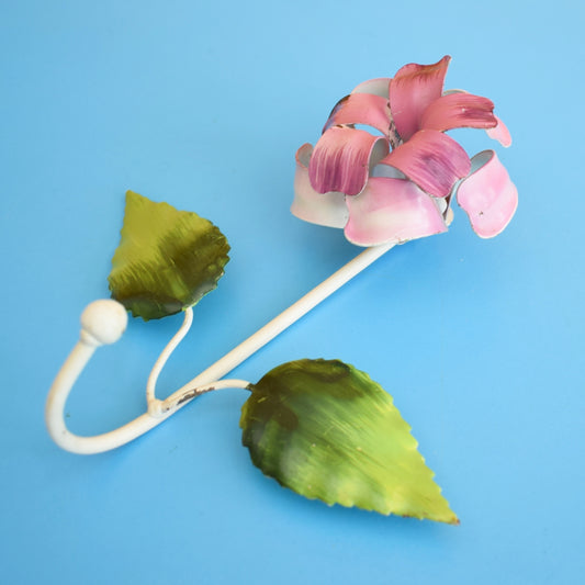 Vintage 1950s Metal Flower Hook - Lilac by Pineapple Retro