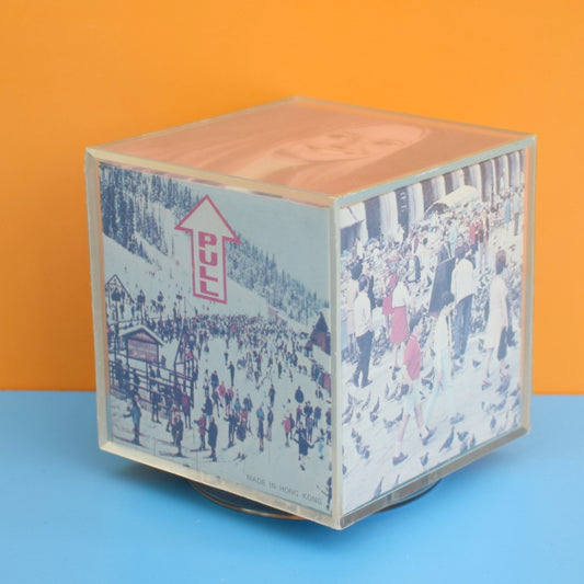 Vintage 1970s Musical Photo Cube by Vintage